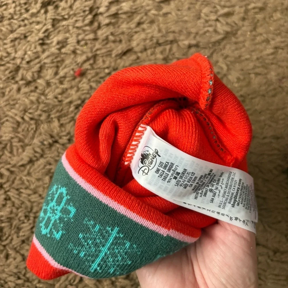 MICKEY MOUSE CHRISTMAS BEANIE winter knit pom hat ski cap blue red green Disney